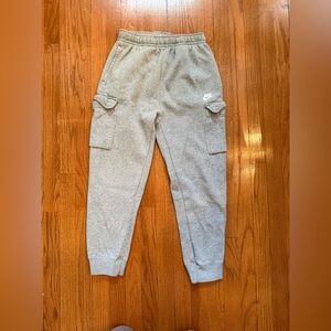 Nike Mens Small Light Gray Cargo Joggers